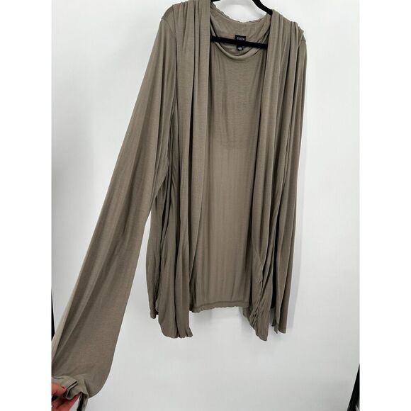 EILEEN FISHER *Flawed* Women's Taupe Brown Oversized Hooded Duster Cardigan 2X - Picture 6 of 8